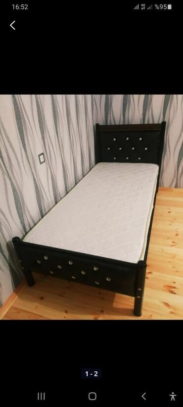 Кровати: Новый, Односпальная кровать, Без подьемного механизма, С матрасом, Без выдвижных ящиков, Германия