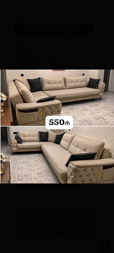 Divan, İşlənmiş, Açılan, Bazalı, Çatdırılma yoxdur