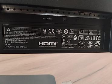 Monitorlar: HP 27x Curved Gaming Monitor – 27" Xüsusiyyətlər: - Model: HP 27x — 4