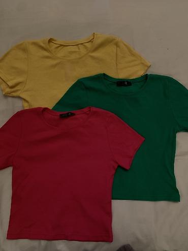15 sadə: Qadın qısaqol basic t-shirtlər – 3 rəng seti 3 ü birlikdə 15 azn tək — 1