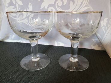 Čaše: Case kristal,rucni rad,gravura za dvoje 0,5 L,univerzalne iz 70ih — 7