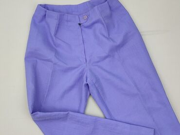 spodnie plus size wysoki stan: Material trousers for women, size S (EU 36)