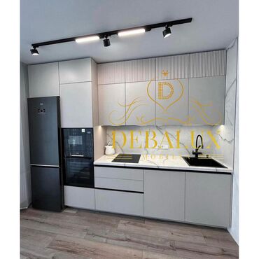 Sifarişlə mətbəx mebeli: Sifarişlə mətbəx dəsti, Özü çəkən petlələr, Sadə laminat, Kredit yoxdur, Rayonlara çatdırılma, Pulsuz çatdırılma — 5