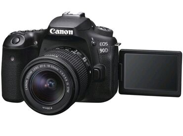 Фото и видеокамеры: Зеркальный фотоаппарат Canon 90d kit 18-55mm, покупался новым у