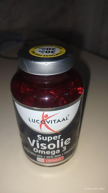konoplya yağı: Lucovitaal Super Visolie Omega 3 – 120 kapsul. Məhsul 4 ədəd dir. Çox — 1