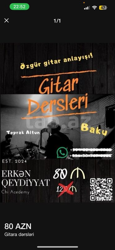 kreditle ev temiri eden sirketler: Türk müəllim sizin üçün gitarın sirlərini öyrətməyə gəlir. Toprak