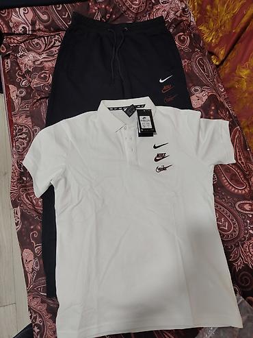 Мужской спортивный костюм, L, Nike, Новый, цвет - Белый at lalafo.kg Мужской спортивный костюм, L, Nike, Новый, цвет - Белый