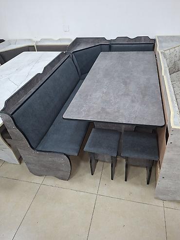 silver kitchen: Кухонный мягкий уголок, Новый, ЛДСП, цвет - Серый — 6