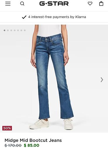 Cinslər: •G-star raw bootcut jeans(92% cotton, 7% polyester, 1% elastane) Size — 11