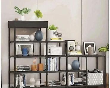 stare vitrine: Modularna polica/regał za dnevnu sobu, radni prostor ili hodnik. - — 1
