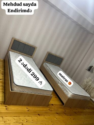 yataş mebel bakı: Yeni, Təknəfərlik çarpayı, Bazasız, Matras ilə, Siyirməsiz