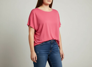bluzki plus size: Women`s T-shirt, size 2XL