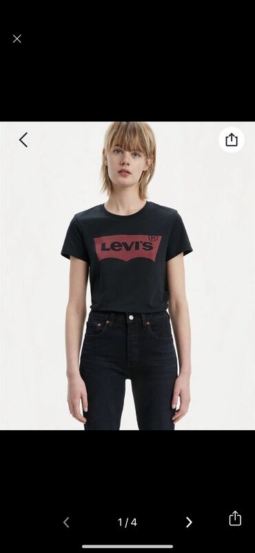 qara qadın maykaları: Футболка LeviS, M (EU 38), цвет - Черный