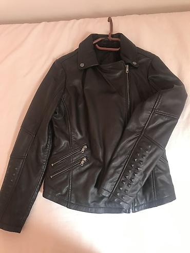 baletanke ziggy: Nova crna ženska biker jakna od eko kože - Materijal: mekana eko koža — 1