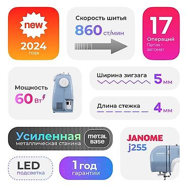 janome q 23: Швейная машина Janome, Электромеханическая, Автомат — 3