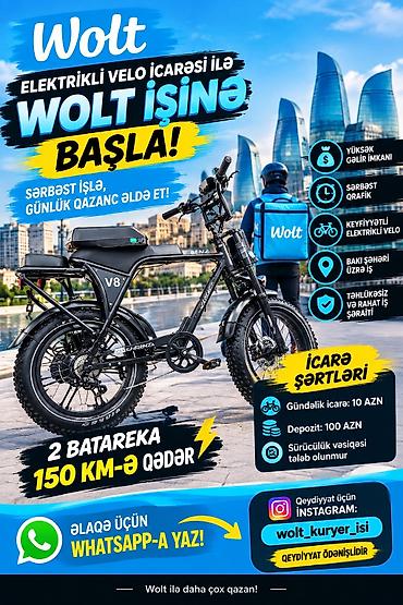 masin elektrik: Moto-kuryer tələb olunur, Gündəlik ödəniş, Təcrübəsiz — 1