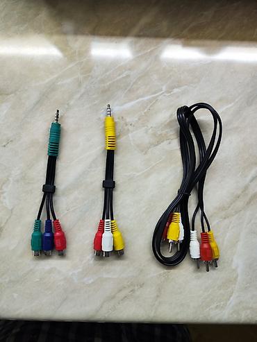 ТВ и видео: AV/komponent kabel dəsti - 3.5 mm TRRS kişi → 3x RCA kişi adapter — 1