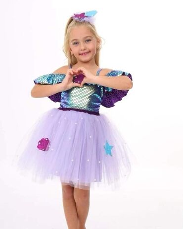 Haljine: Odmah dostupne mala sirena haljinice u kompletu sa mašnom za kosu za — 3