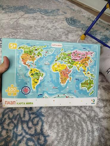 Игрушки: Пазл «Карта мира» Dodo - 100 элементов - Возраст: 5+ - Размер — 1