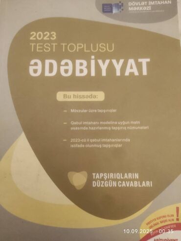 Спорт и отдых: İdeal Vəziyyətdə DIM Ədəbiyyat test toplusu
