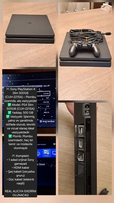 texno spark: Sony PlayStation 4 Slim 500GB (CUH-2215A) model oyun konsolu təklif