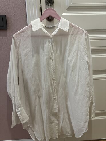 длинная белая рубашка женская: Рубашка, Оверсайз