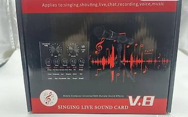 motor za mesanje ajvara: V8 Singing Live Sound Card – komplet za snimanje, pevanje i live — 2