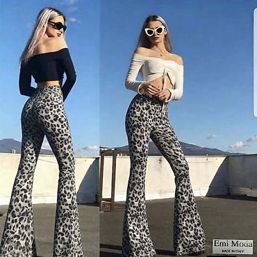 Pantalone: Ženske pantalone sa visokim strukom i zvonastim nogavicama - Kroj — 5