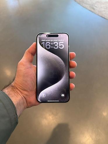 IPhone 15 Pro Max, Natural Titanium, Face ID lalafo.az -da IPhone 15 Pro Max, Natural Titanium, Face ID