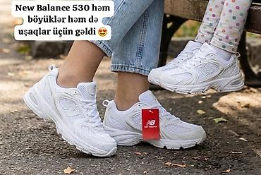 ağ krasofka: New Balance 530 – həm böyüklər, həm də uşaqlar üçün. - Rəng: tam ağ - — 1
