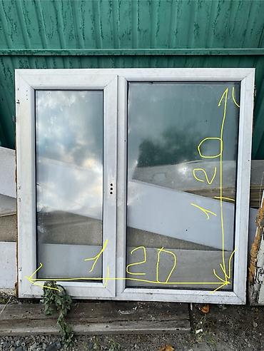 тент крыша: 12 тысяч дверь и окно Продается б/у пластиковые окно и дверь цена — 1