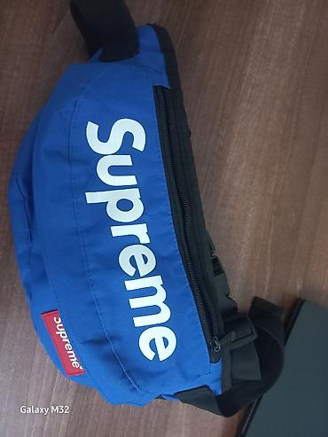 Поясные сумки, бананки: Поясная сумка Supreme, синяя - Формат: бананка/сумка на пояс или — 1