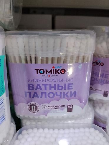 вата для тошок: TOMIKO Универсальные ватные палочки - Материал: 100% мягкий хлопок — 1