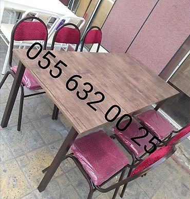 Bağ, çöl mebeli: Yeni, Künc masa, Açılmayan, Stullar ilə, Metal, Azərbaycan — 4