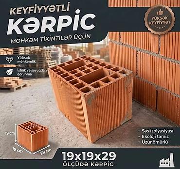 volta vs 1: Möhkəm tikintilər üçün keyfiyyətli kerpiç - Ölçü: 19x19x29 sm - — 2