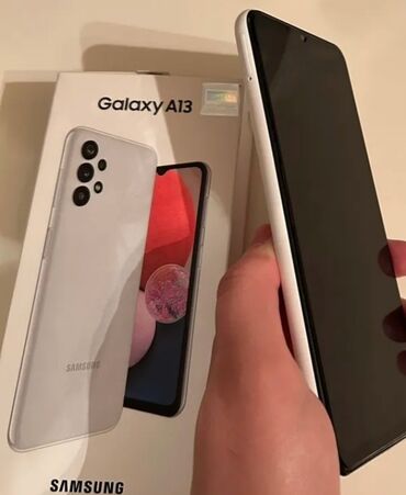 Samsung: Samsung Galaxy A13, 64 GB, rəng - Ağ, Zəmanət, Sensor, Barmaq izi