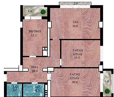 caravan satisi: 28 May, 3 otaqlı, Yeni tikili, m. 28 may, 122 kv. m — 4