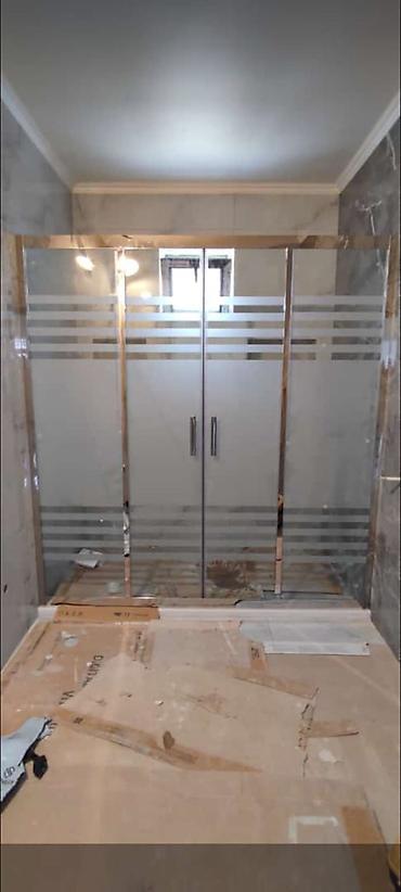 divar paneleri: Şüşə duş kabinası – sürüşkən qapılı - Material: 8-10 mm qalın — 1