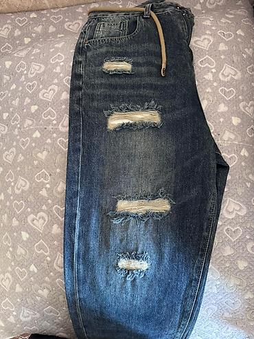 Kişi geyimləri: Yamağlı baggy cins şalvar,Narbakudan alınıb 40 azne cemi 2 defe — 1