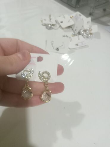 Bijuteriya dəstləri: Zərgərlik dəsti – müxtəlif modellərdə sırğalar - Ay və ulduz motivli — 9