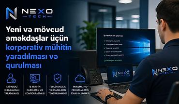 Digər xidmətlər: Şirkətlər üçün İT mühitinin qurulması və sazlanması. Yeni əməkdaş işə — 1