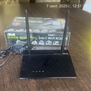 роутео: Wi‑Fi роутер ASUS RT‑N12+ (Wireless‑N300), 3‑в‑1 Основные