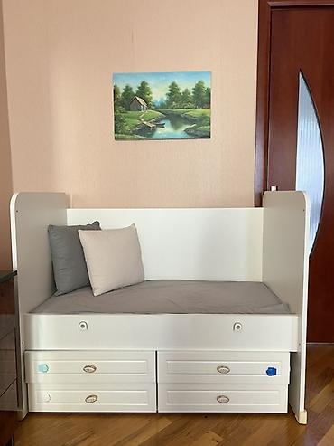 nur mebel: Oğlan və qız üçün, İşlənmiş, Çarpayı, Bazasız, Matras ilə, Siyirməli — 2