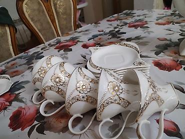 bıcaq desti: Çay dəsti, rəng - Ağ, Farfor — 1
