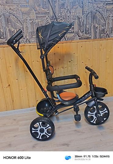 Uşaq üçtəkərli velosipedi – Kiddiilo brendi - Rəng: qara gövdə