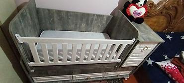 Мебель: Uşaq beşiyi – komodlu və çekmecəli model - Material: ağac əsaslı — 1