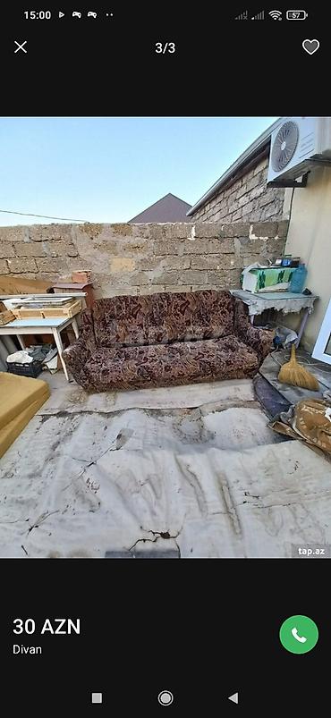 bag ucun divanlar: Məhsul: Divan - Ölçü: təxminən 3 nəfərlik, geniş oturacaq və arxalıq — 5