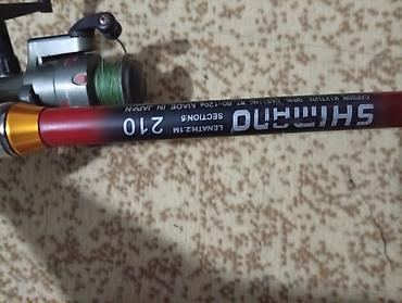 Удочки и спиннинги: Полностью рабочая удочка shimano катушка кобра шнур 0.30 но — 1