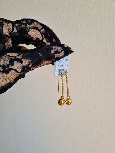 Sırğalar: Sırğa, Sarı qızıl, 585 Əyar, 3 g, Ünvandan götürmə — 8