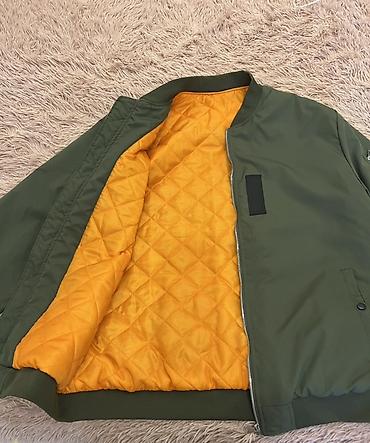 alt geyim: Unisex bomber jaket - Rəng: zeytun-yaşıl (xarici), xardal-sarı — 3